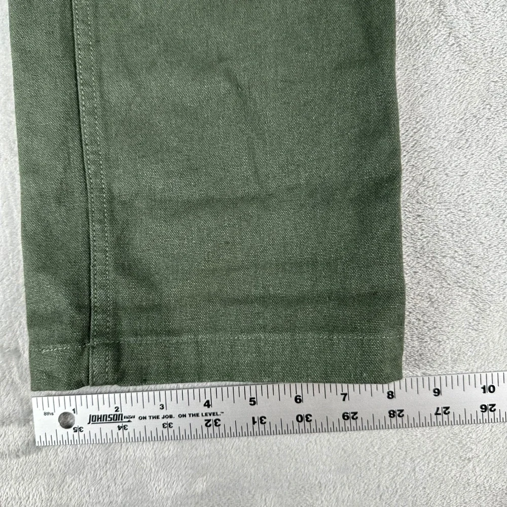 Taylor Stitch The Camp Pants Boss Duck Mens 38 Green Workwear Hemp Blend